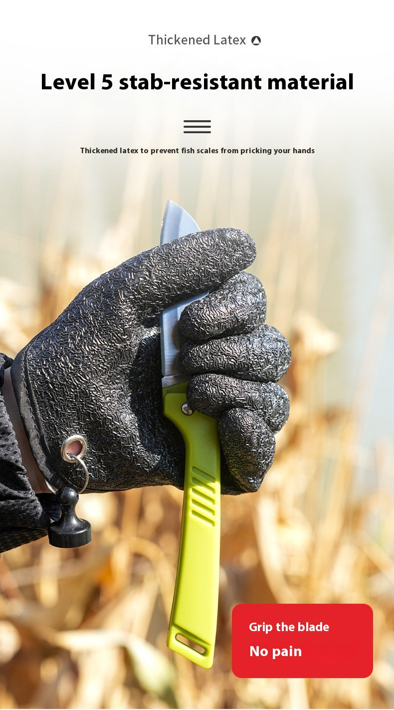 Lure Anti-Slip Fishing Gloves Multi-Functional Fishing Latex Gloves Anti-Puncture Waterproof Sea Fishing Gloves