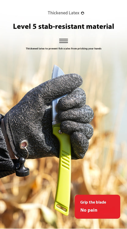 Lure Anti-Slip Fishing Gloves Multi-Functional Fishing Latex Gloves Anti-Puncture Waterproof Sea Fishing Gloves