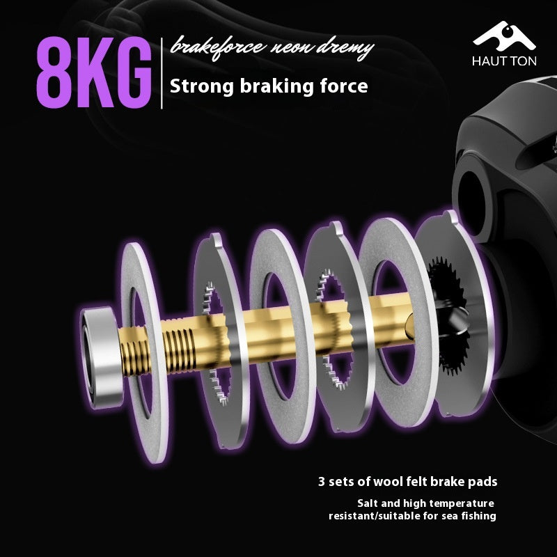 Lure Baitcasting Reel Wholesale Temu Cross-Border Universal Line Cup Fishing Reel Sea Rod Reel Black Colorful Fishing Reel ND