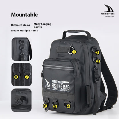 Large Capacity Lure Bag Wholesale, Can Insert Lure Rod, Multifunctional Fishing Backpack, Single Shoulder Bag, 3-Layer Storage