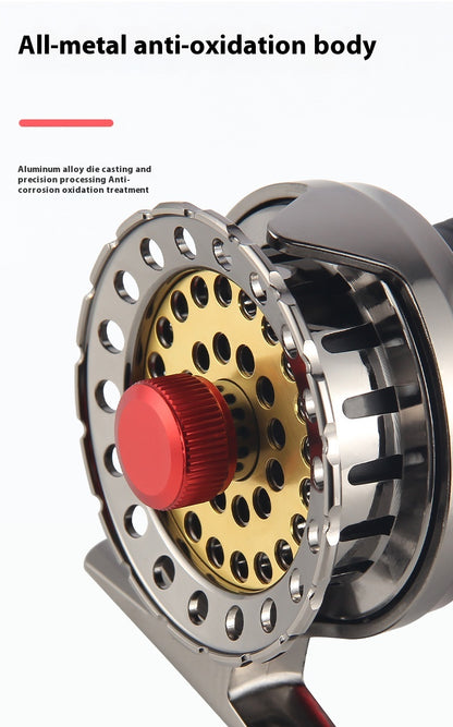 Full Metal Raft Fishing Reel One-Click Slow Descent Raft Reel Micro Lead Ice Fishing Reel Gap-Free Fishing Reel Wholesale Front Cast Reel