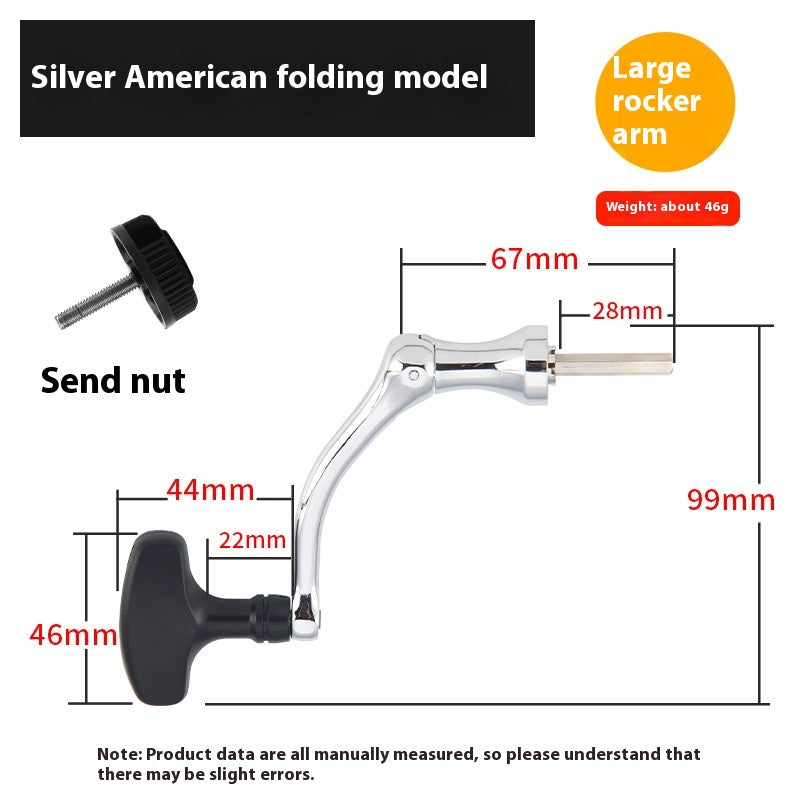 Wholesale Spinning Wheel Metal Crank Arm Metal Spherical Modified Crank Fishing Wheel Single Double Crank Accessories Grip Ball