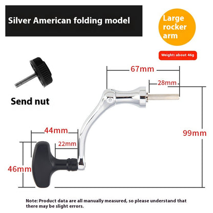 Wholesale Spinning Wheel Metal Crank Arm Metal Spherical Modified Crank Fishing Wheel Single Double Crank Accessories Grip Ball