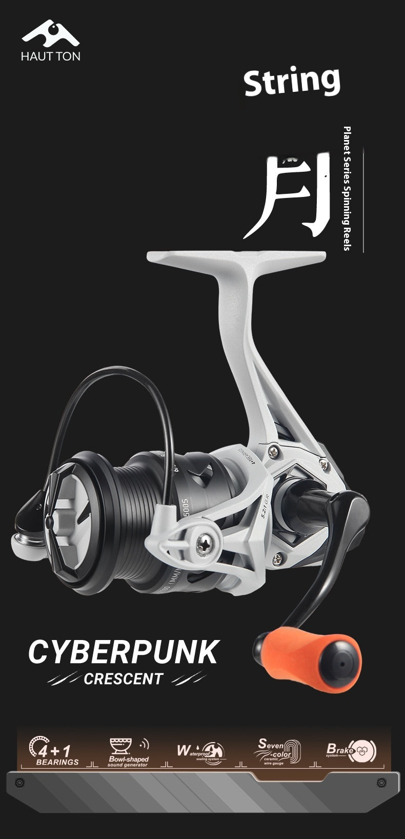Seamless Lure Spinning Reel 4+1 Long Casting Reel 5.2:1 Universal Sea Fishing Reel Sea Rod Reel CC