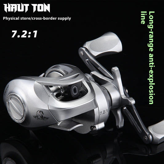 Anti-Explosion Line Sub Water Drop Wheel 7.2:1 High Speed Ratio Black Thunder Strong Fishing Wheel Long Casting Sea Rod Wheel Fish Wheel SW