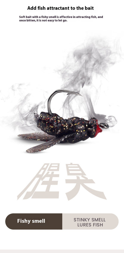 Lure Fly Hook Soft Bait Bionic Insect Fake Bait Fly Hook with Fish Attractant for Stream Fishing for Mouthfish and Whitefish