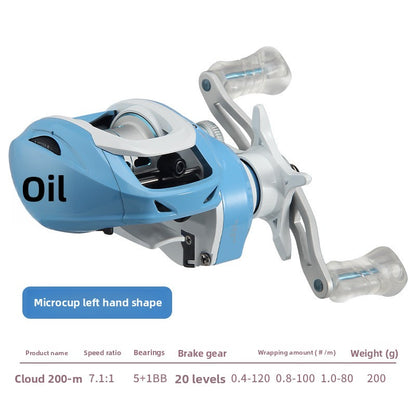 Macaron Micro Lure Water Drop Reel Shallow Line Cup Fishing Reel Short Shaft Line Cup Fishing Reel 7.1:1 Fishing Reel