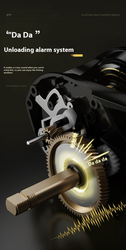 Electroplated Universal Water Drop Reel Lure Casting Fishing Reel with Drag Alarm 7.2:1 Metal Fishing Reel
