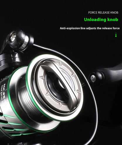 Gap-Free Micro-Object Spinning Wheel Lure Slant Mouth Shallow Line Cup Spinning Wheel Long Casting Fishing Reel Horse Mouth Fishing Reel MK