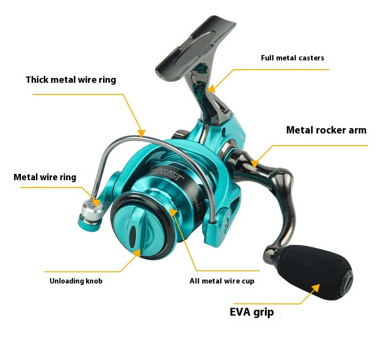 Spinning Reel Fishing Reel Full Metal Fishing Reel Lure Reel Stainless Steel Sea Rod Reel Genuine Fishing Line Reel Sea Fishing Reel DS