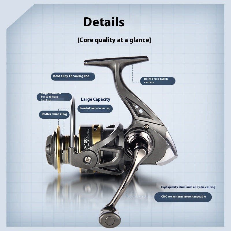 Gap-Free Lure Spinning Reel Wholesale Long Casting Universal Fishing Reel Casting Rod Sea Rod Fishing Reel Smooth Fishing Line Reel