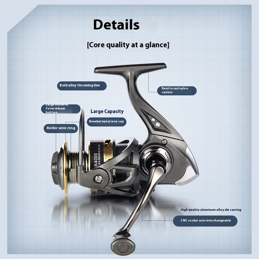Gap-Free Lure Spinning Reel Wholesale Long Casting Universal Fishing Reel Casting Rod Sea Rod Fishing Reel Smooth Fishing Line Reel