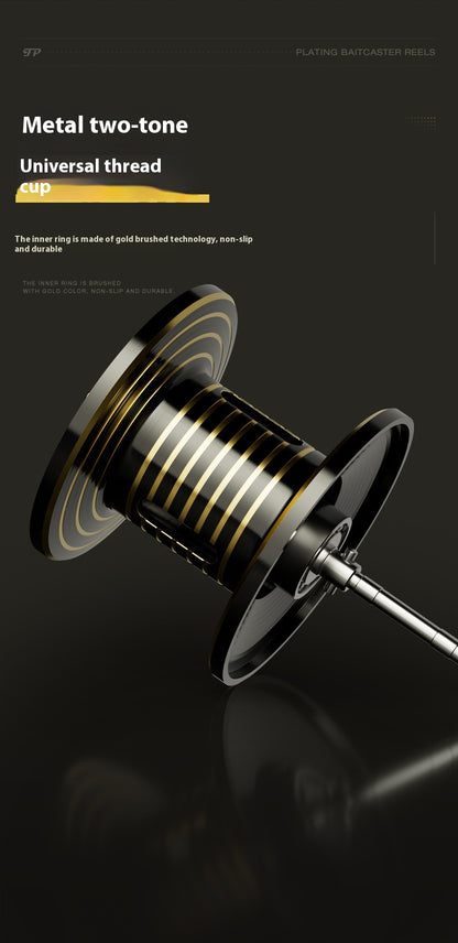 Electroplated Universal Water Drop Reel Lure Casting Fishing Reel with Drag Alarm 7.2:1 Metal Fishing Reel