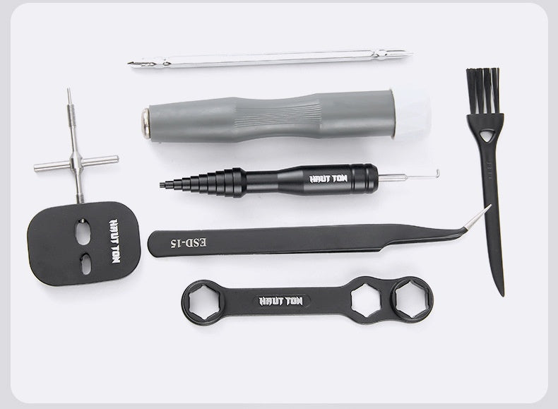 Fishing Reel Disassembly Repair Kit Fishing Reel Water Drop Reel Bearing Pin Remover Multi-Function Wrench Screwdriver Tweezers