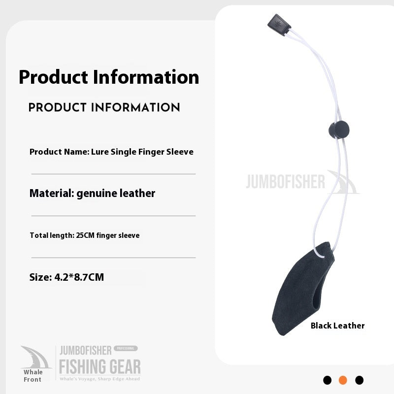 Spinning Wheel Casting Anti-Cut Finger Gloves Genuine Leather Anti-Cut Wear-Resistant Thickened Finger Gloves Wholesale Lure Fishing Gear