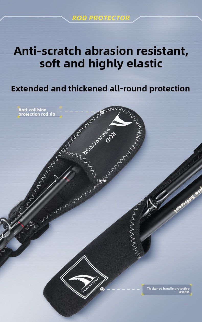 Lure Rod Bag Universal Rod Holder Bag Adjustable Length Width with Velcro Spinning Wheel Bag