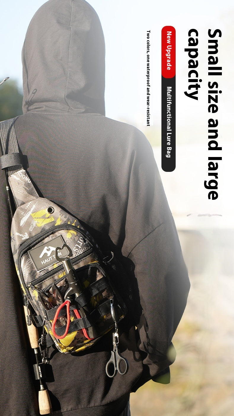 Lure Bag 2025 New Multifunctional Fishing Bag with Rod Insert Camouflage Outdoor Single Shoulder Crossbody Bag Lure Waist Bag