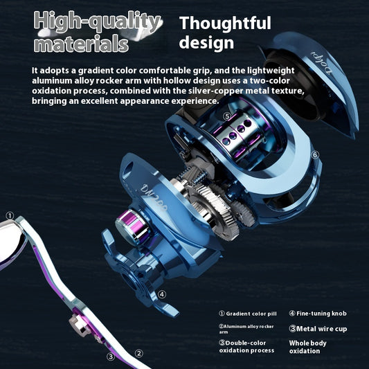 Triple Brake Anti-Explosion Line Water Drop Reel Lure Casting Reel 5+1 Micro Fishing Reel Cross-Border Fishing Reel DN