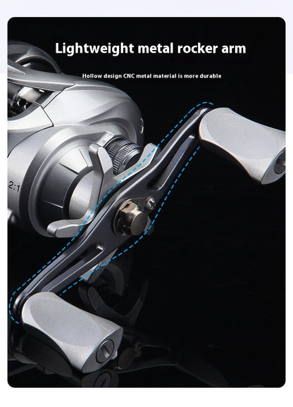 Anti-Explosion Line Sub Water Drop Wheel 7.2:1 High Speed Ratio Black Thunder Strong Fishing Wheel Long Casting Sea Rod Wheel Fish Wheel SW