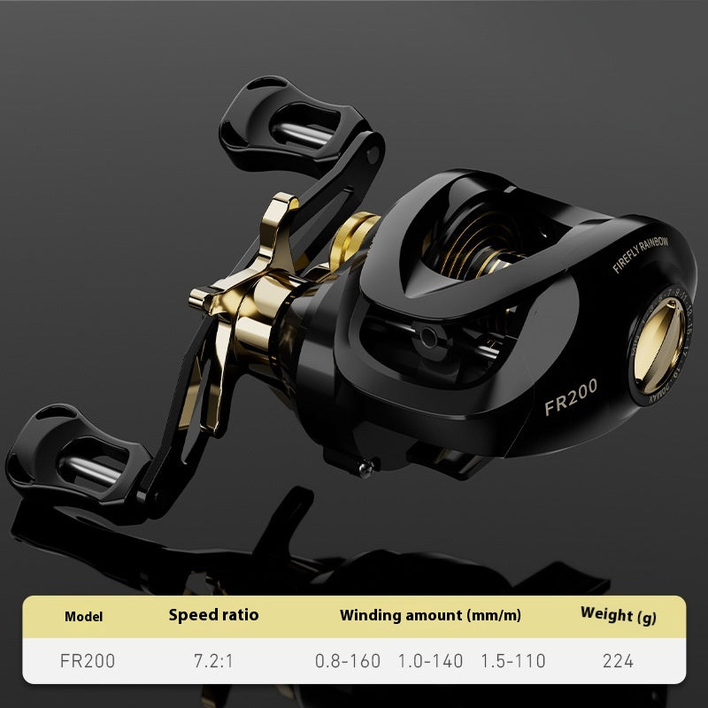 Electroplated Universal Water Drop Reel Lure Casting Fishing Reel with Drag Alarm 7.2:1 Metal Fishing Reel