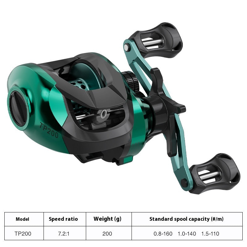 Lure Baitcasting Reel Wholesale 7.2:1 Fishing Reel with Drag Alarm Black Fishing Reel Long Casting Fishing Reel Fishing Line Reel TP