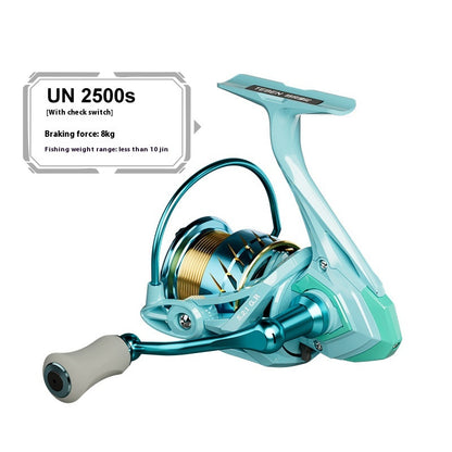 Macaron Lure Spinning Reel Wholesale Shallow Line Cup 7+1 Bearing 5.2:1 Gear Ratio Fishing Reel Long Casting Fishing Reel