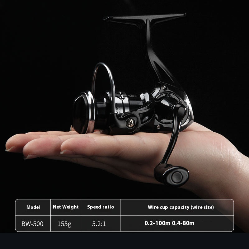 Seamless Lure Long Casting Spinning Reel 5.2:1 Micro Fishing Reel Fishing Line Reel Sea Rod Sea Fishing Reel BW