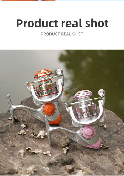 Screw-in Micro Lure Spinning Reel Gapless 2+1 Long Casting Fishing Reel Fishing Line Reel Micro Reel Sea Rod Reel
