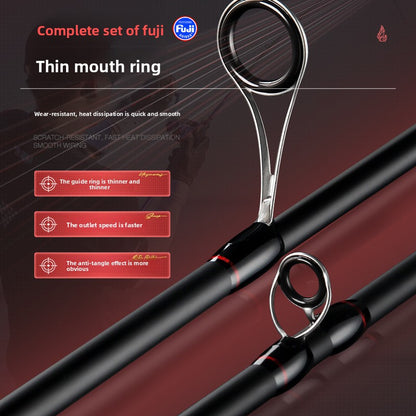 Haodun Full Fuji O-Ring Carbon Micro Lure Rod with Sound Wheel Seat 1.68m UL Fishing Rod Long Casting Fishing Rod