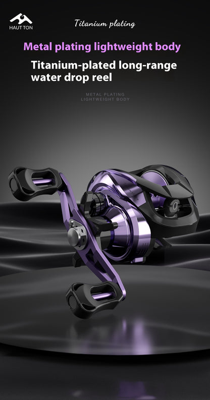 Lure Baitcasting Reel Wholesale 7.2:1 Fishing Reel with Drag Alarm Black Fishing Reel Long Casting Fishing Reel Fishing Line Reel TP