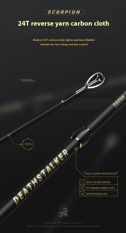 M Tuning Lure Rod Wholesale MH Hardness Lei Qiang Rod Black Rod UL Micro Object Horse Mouth Fishing Rod Long Casting Fishing Rod