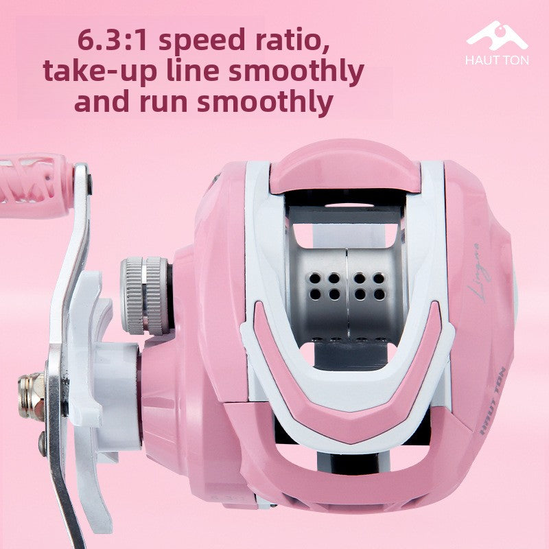 Macaron Pink Water Drop Reel Wholesale Long Casting Fishing Reel Temu with Drag Alarm Micro Fishing Reel 6.3:1