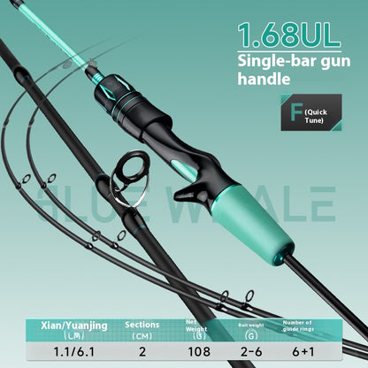 Long Casting Universal Lure Rod Double Rod Tip ML Adjustment UL Adjustment M Adjustment Carbon Fiber Fishing Rod Wholesale Mouth Rod Micro Rod