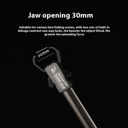 Wholesale Aluminum Alloy Multifunctional Fish Control Device Push Type Extended Fish Control Clip Lure Big Fish Clip with Rotating Unloading