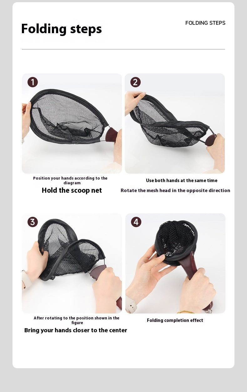 Micro Lure Foldable Landing Net Portable Stream Landing Net Fly Fishing Mini Small Fishing Net Pocket Retractable Only 23cm