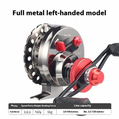 Full Metal Raft Fishing Reel One-Click Slow Descent Raft Reel Micro Lead Ice Fishing Reel Gap-Free Fishing Reel Wholesale Front Cast Reel