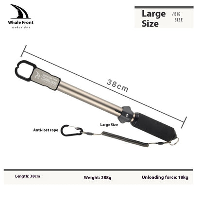 Wholesale Aluminum Alloy Multifunctional Fish Control Device Push Type Extended Fish Control Clip Lure Big Fish Clip with Rotating Unloading