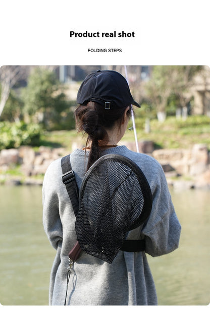 Micro Lure Foldable Landing Net Portable Stream Landing Net Fly Fishing Mini Small Fishing Net Pocket Retractable Only 23cm