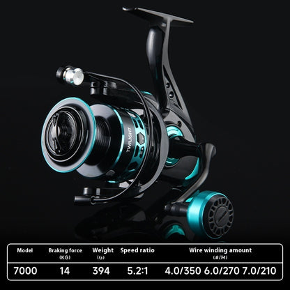 Spinning Wheel Wholesale Full Metal Blackened Fishing Wheel Lure Wheel Micro Fishing Wheel Sea Rod Wheel Big Fish Wheel DK