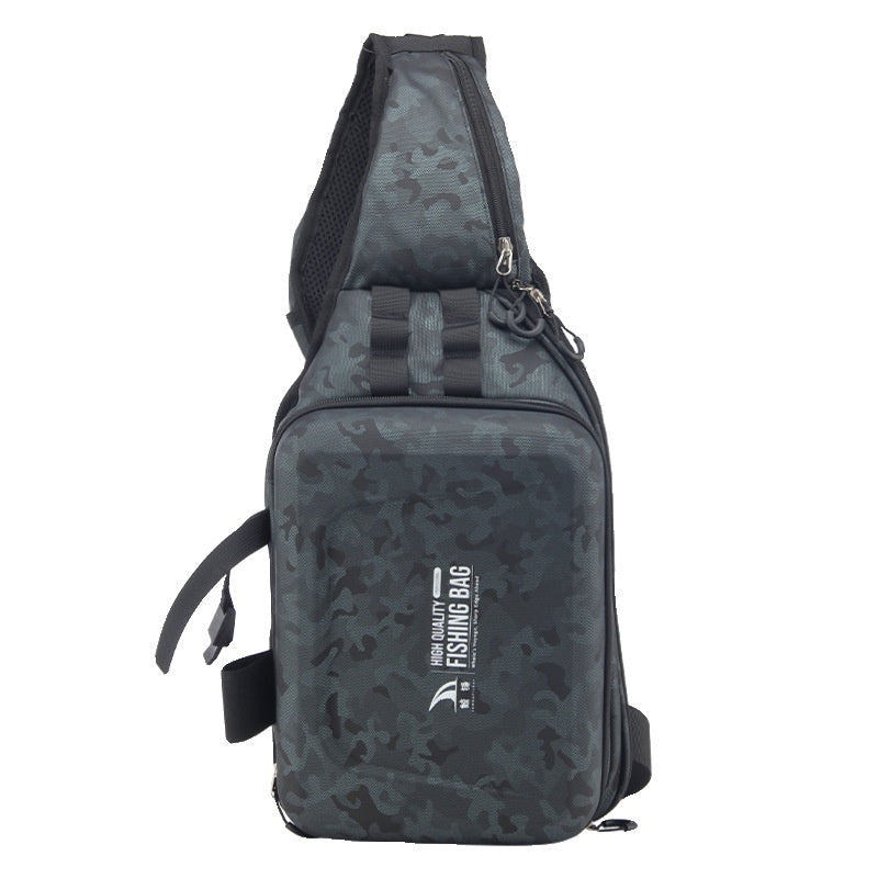 Large Capacity Fishing Bag Wholesale Multifunctional Hard Shell Crossbody Bag Waterproof Lure Bag Can Hang Rod and Fish Controller