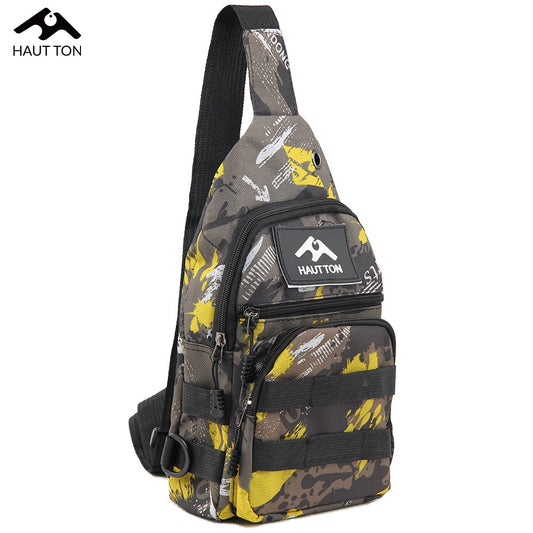 Lure Bag 2025 New Multifunctional Fishing Bag with Rod Insert Camouflage Outdoor Single Shoulder Crossbody Bag Lure Waist Bag