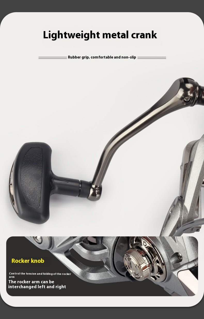Long Casting Spinning Reel Micro Reel Full Metal Spool Slant Mouth Anchor Fishing Reel Big Fish Giant Fish Fishing Reel Casting Rod Sea Fishing Reel