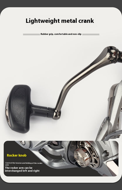 Long Casting Spinning Reel Micro Reel Full Metal Spool Slant Mouth Anchor Fishing Reel Big Fish Giant Fish Fishing Reel Casting Rod Sea Fishing Reel