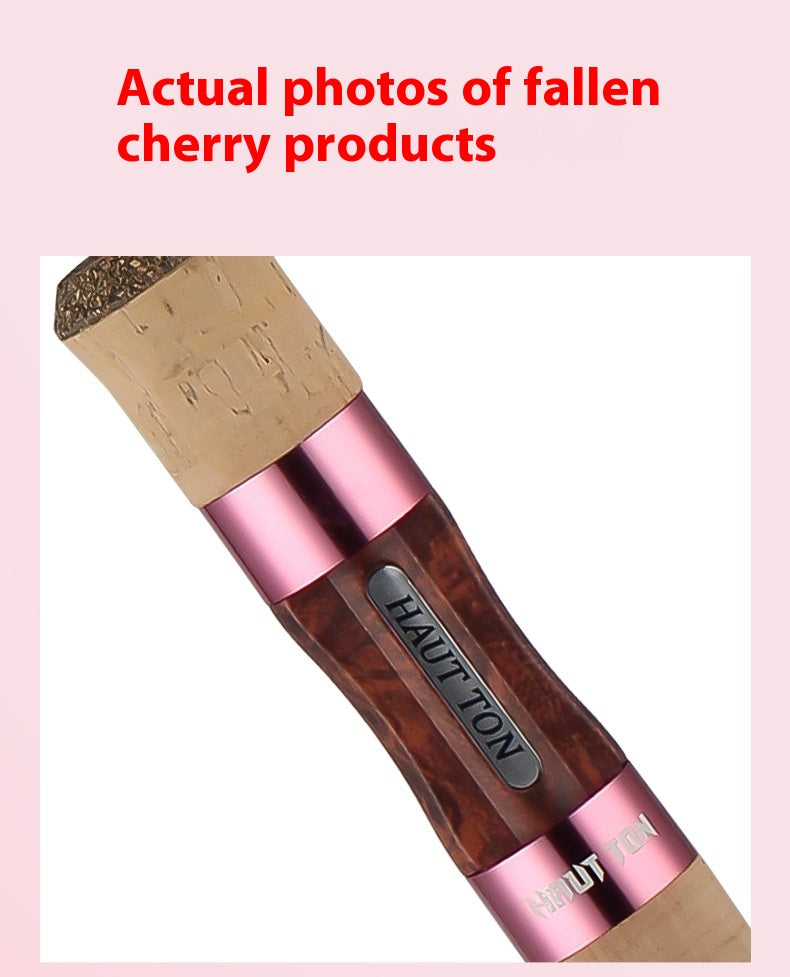 Full Fuji O-Ring 4-Section Micro Lure Rod XUL Ultra Soft Casting Rod Horse Mouth Fiberglass Rod 1.43m Falling Cherry