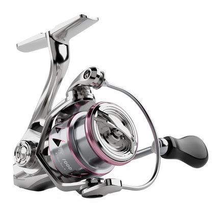 121g Carbon Micro Spinning Reel Sakura Moon Fishing Lure Reel 5.2:1 Gear Ratio Electroplated Fishing Reel
