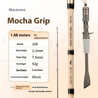 1.68m UL Micro Lure Rod 2.1m Universal Long Casting Fishing Rod Carbon EVA Handle Fishing Rod Black Rod