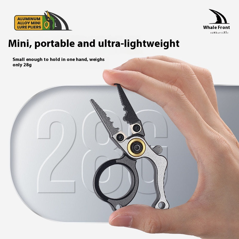 Lockable Aluminum Alloy Pliers Mini Lure Pliers Ring Opener Line Cutter Fishing Line Cutter Ring Cutter Line Cutter Only 28g
