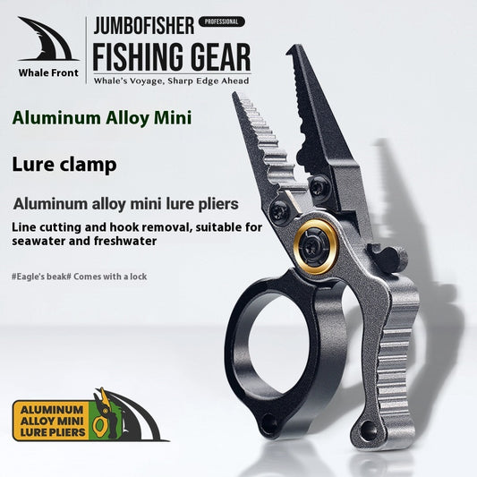 Lockable Aluminum Alloy Pliers Mini Lure Pliers Ring Opener Line Cutter Fishing Line Cutter Ring Cutter Line Cutter Only 28g
