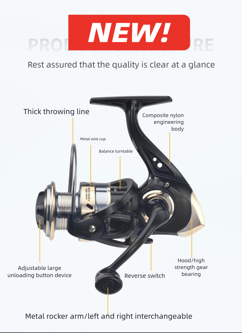Lure Spinning Reel Fishing Reel Full Metal Line Cup Sea Rod Reel Anchor Fish Reel Long Casting Reel Fish Reel GW