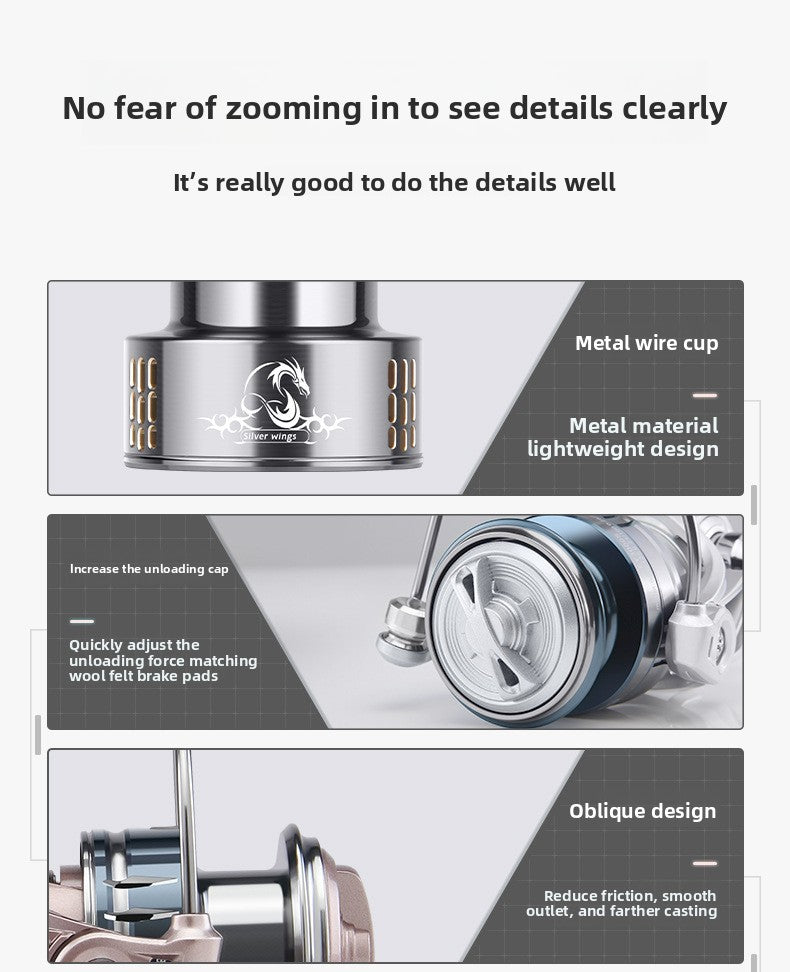 Mini Golf Lure Spinning Reel Stella Double Arm Fishing Reel Long Casting Micro Fishing Reel SW